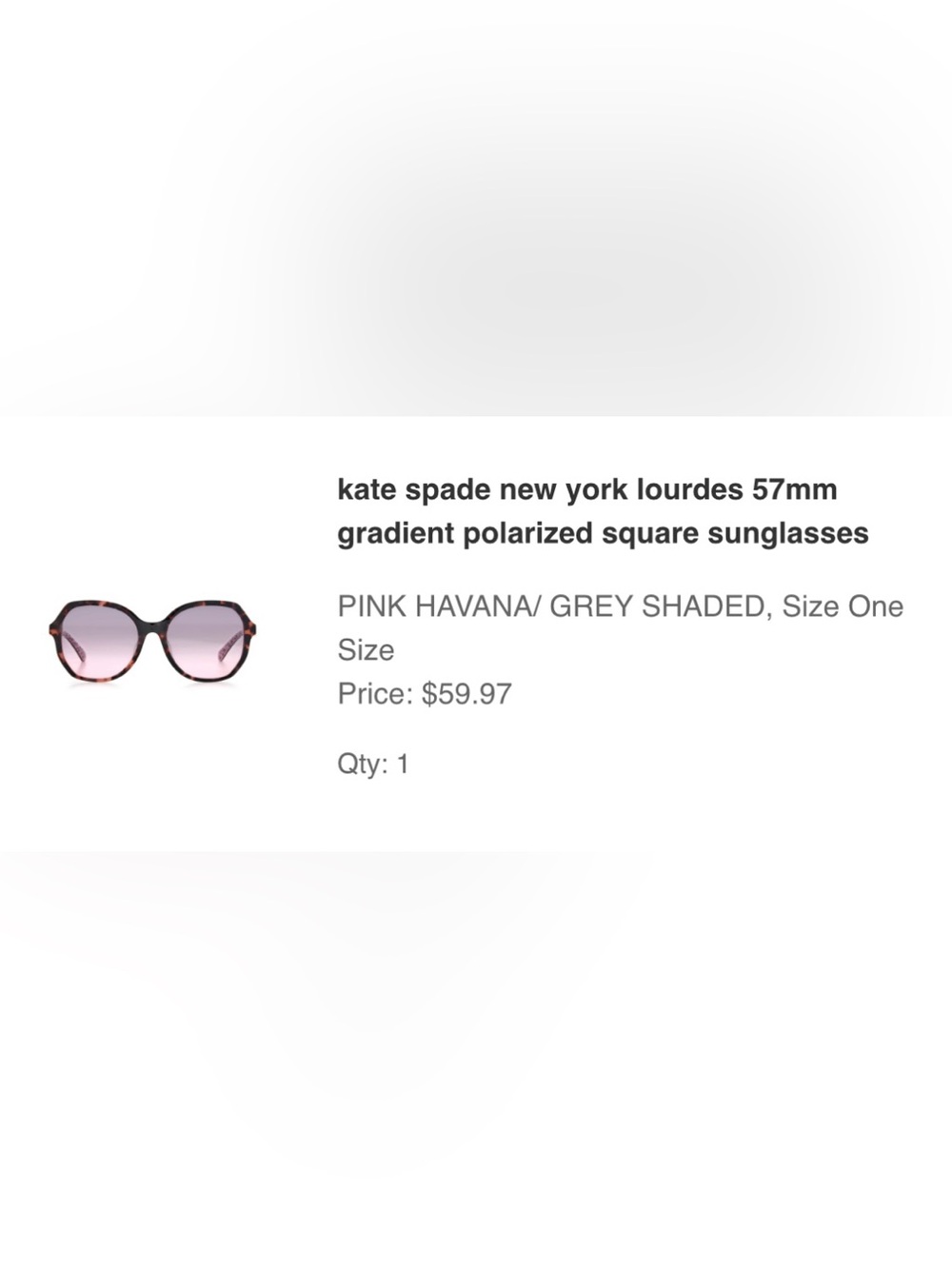 kate spade Havana Pink Butterfly Sunglasses - Picture 6 of 6